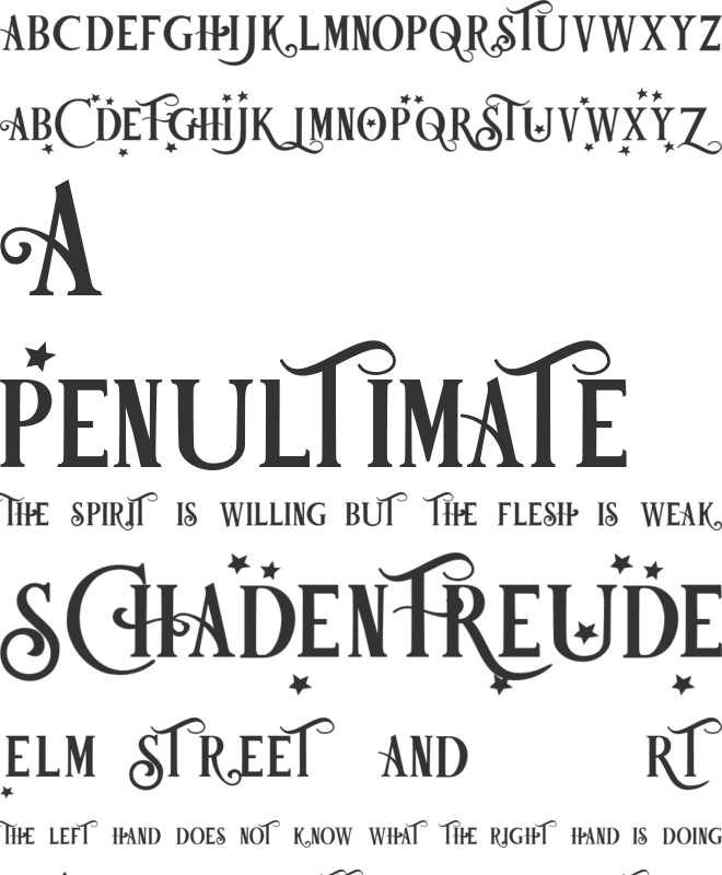 Festival font preview