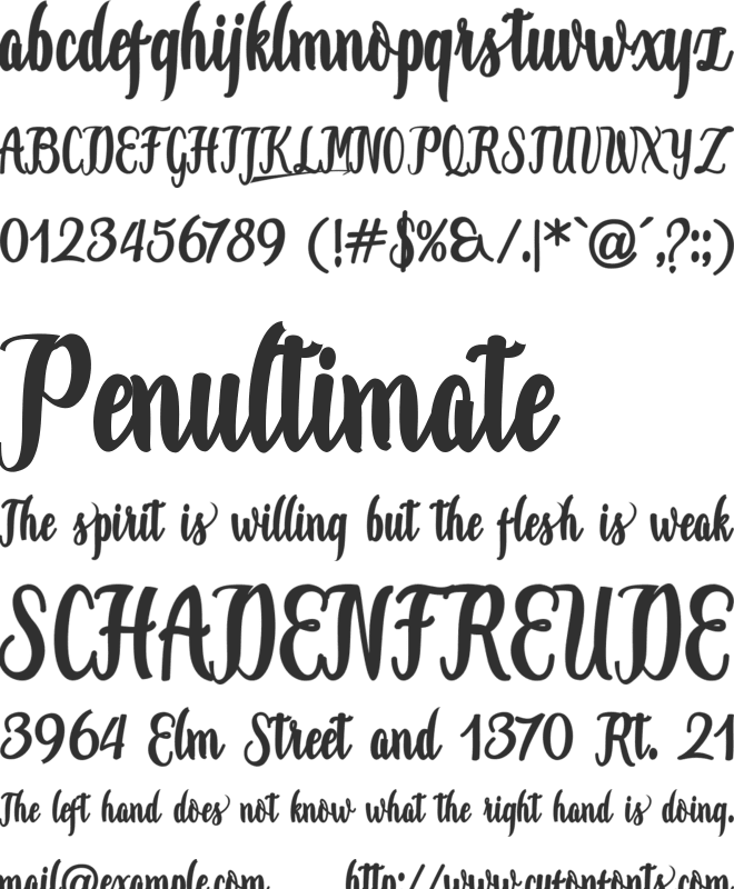 Jammes font preview