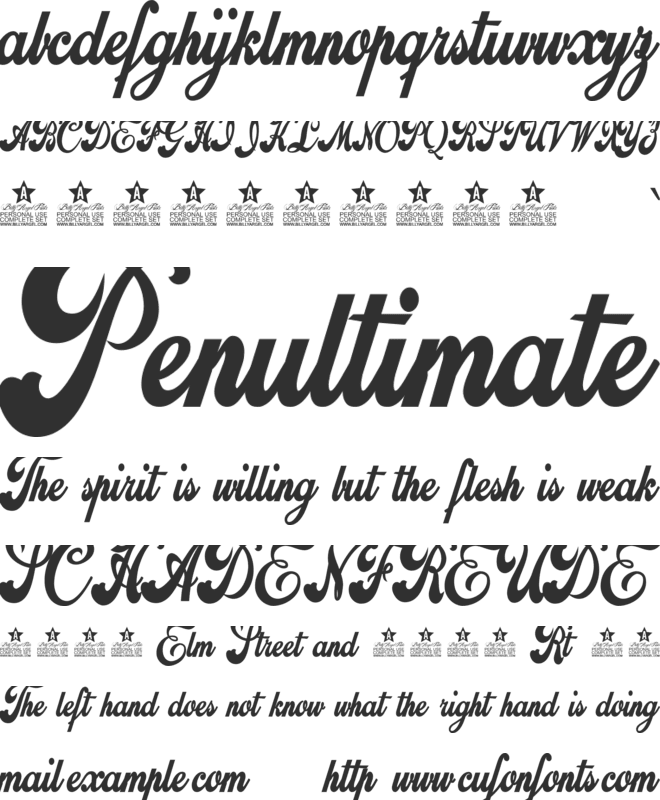 Alliance Personal Use font preview