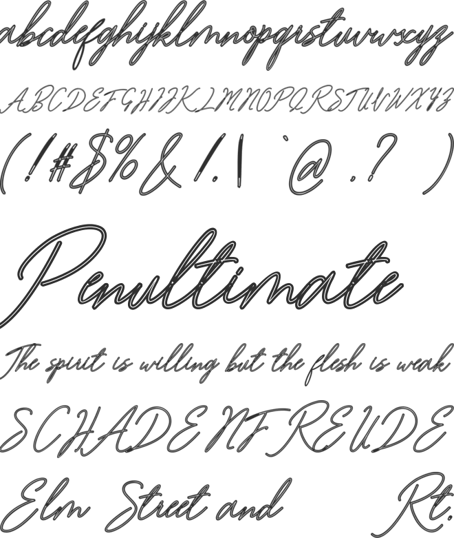 Bardeng font preview