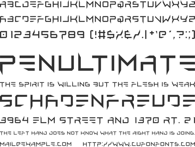 Lethal Injector font preview