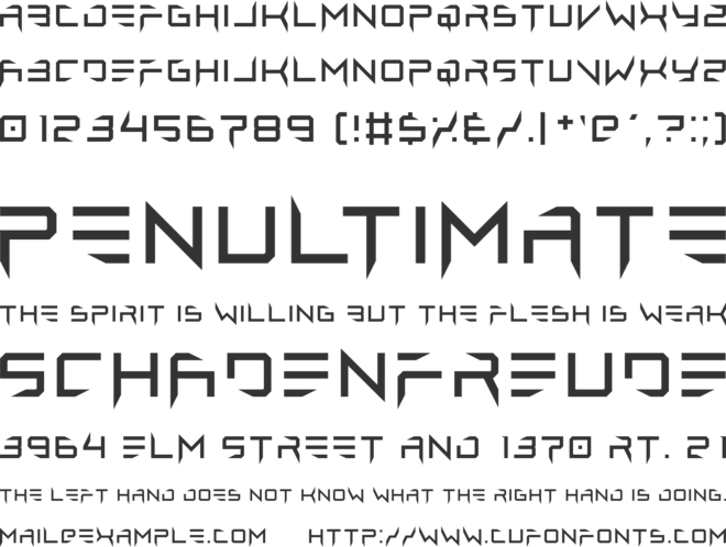 Lethal Injector font preview