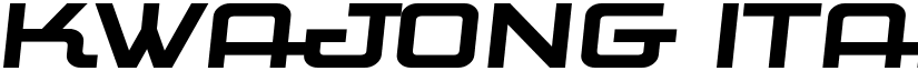 Kwajong Italic font