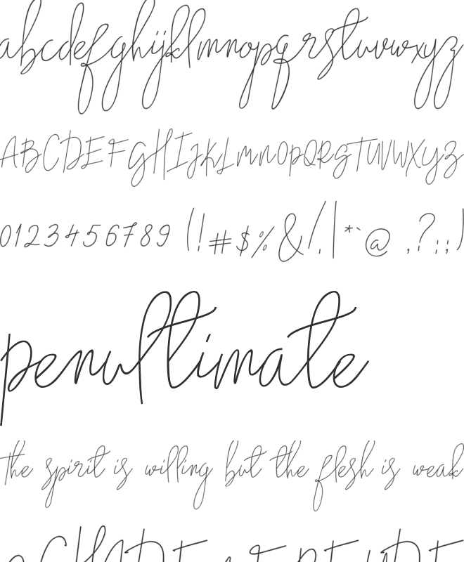 Nadine font preview