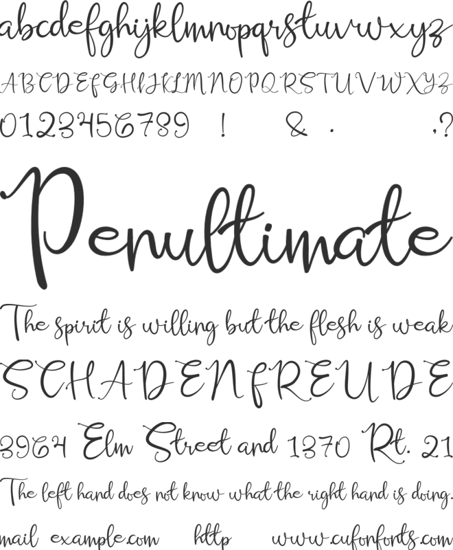 Russhell Free font preview