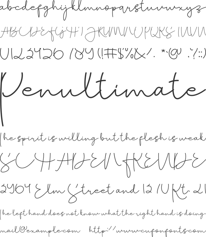 Tallitha Free font preview