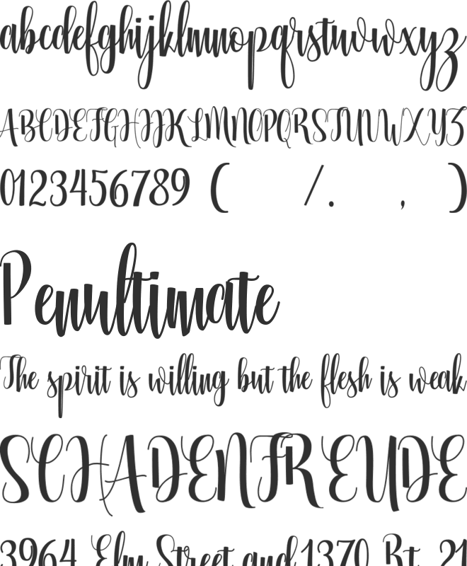 Glorious Free font preview