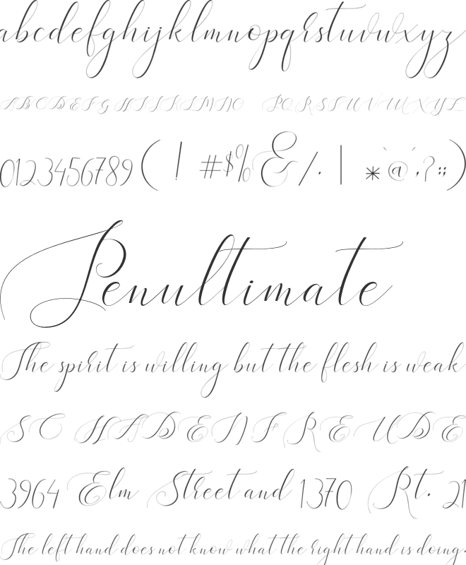 Heavenly font preview