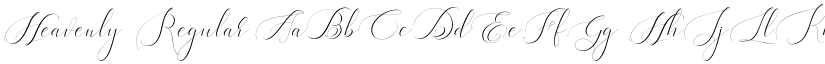 Heavenly Regular font