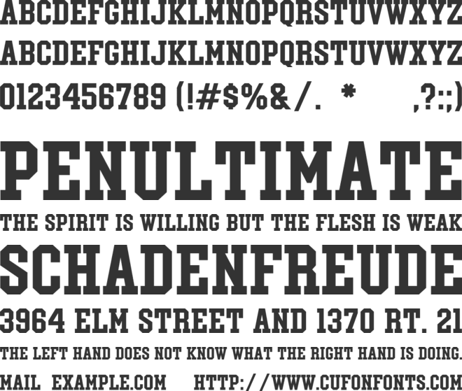 Rumblesport Athletic Caps font preview