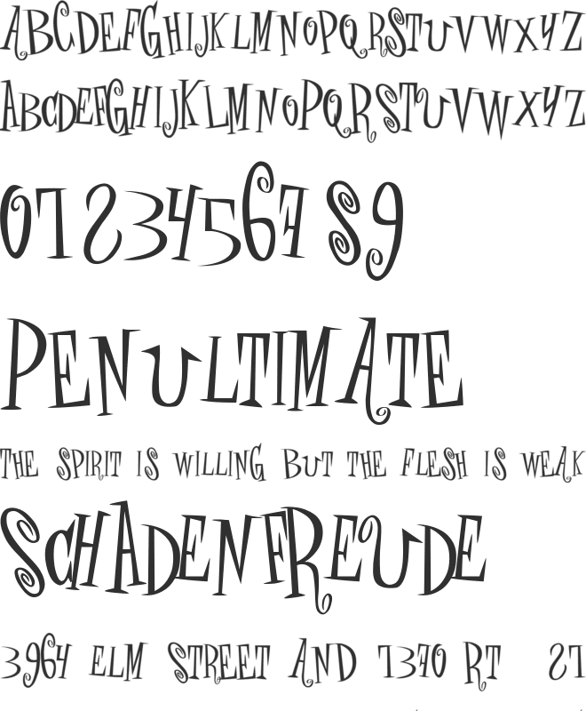crAZYSCARYhalLowEeN font preview