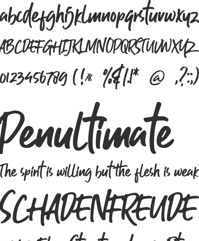Guthen Bloots Personal Use font preview