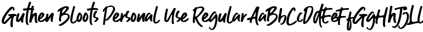 Guthen Bloots Personal Use Regular font