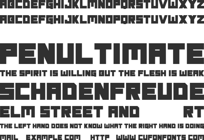 Expectative font preview