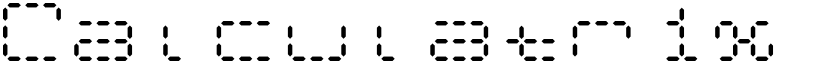 Calculatrix 24 Regular font