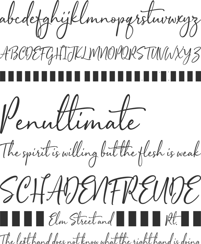 Sophistica 1 Swashes font preview