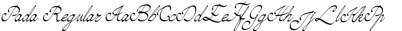 Pada Regular font
