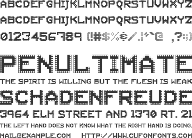 AMAZA MEDIA font preview