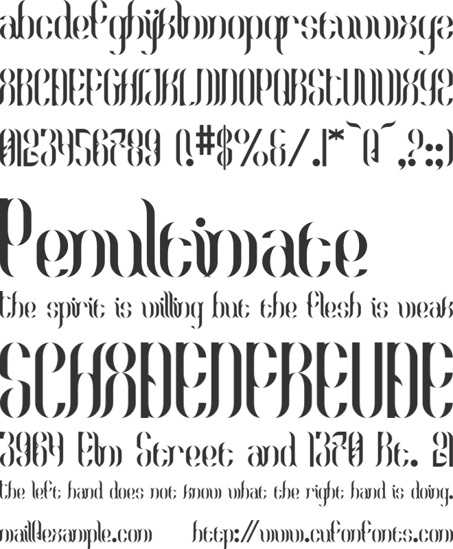 Sigilian font preview