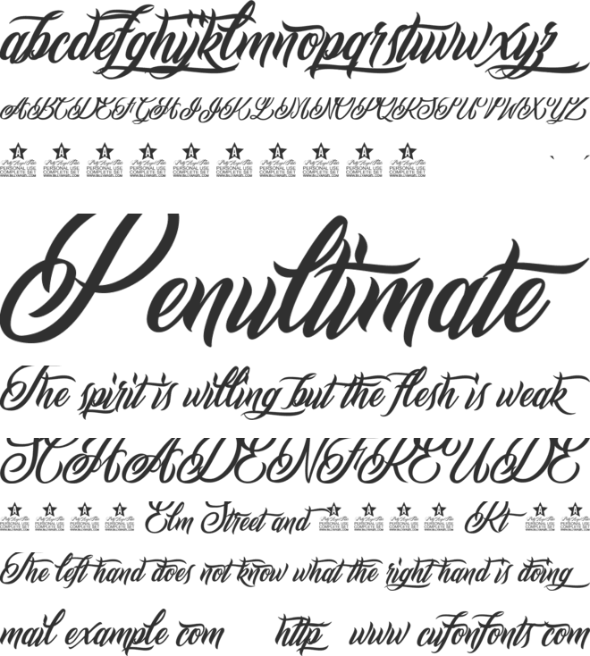 Inked Skin Personal Use font preview