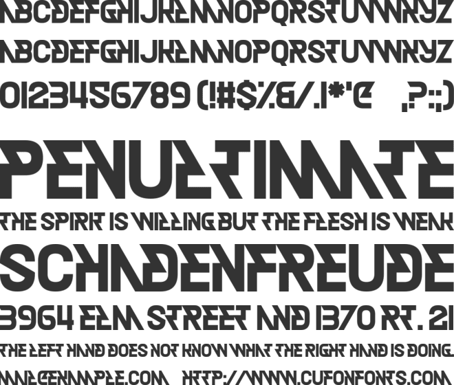 Friend Head font preview