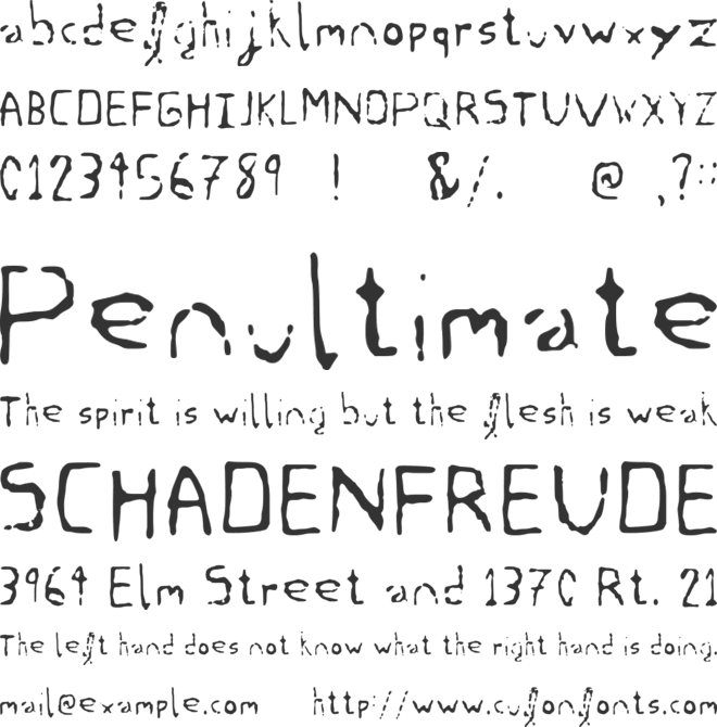 Blank Spots font preview