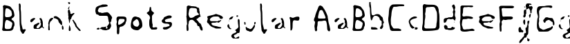 Blank Spots Regular font