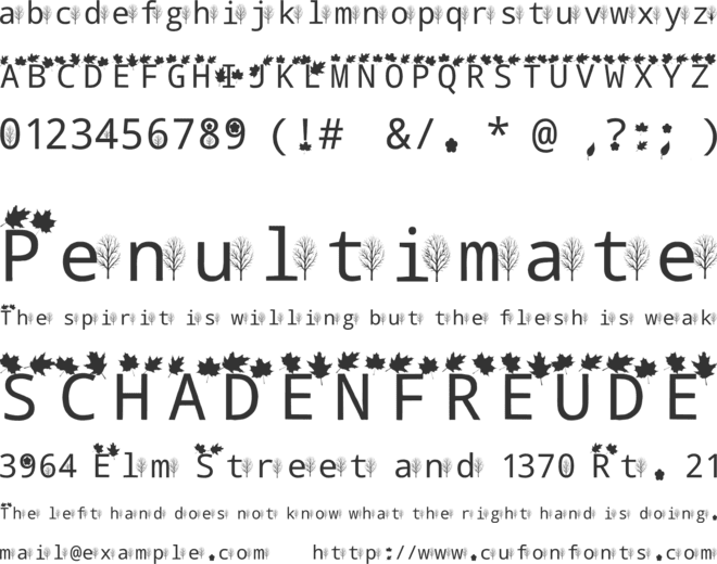 Fall Picks font preview