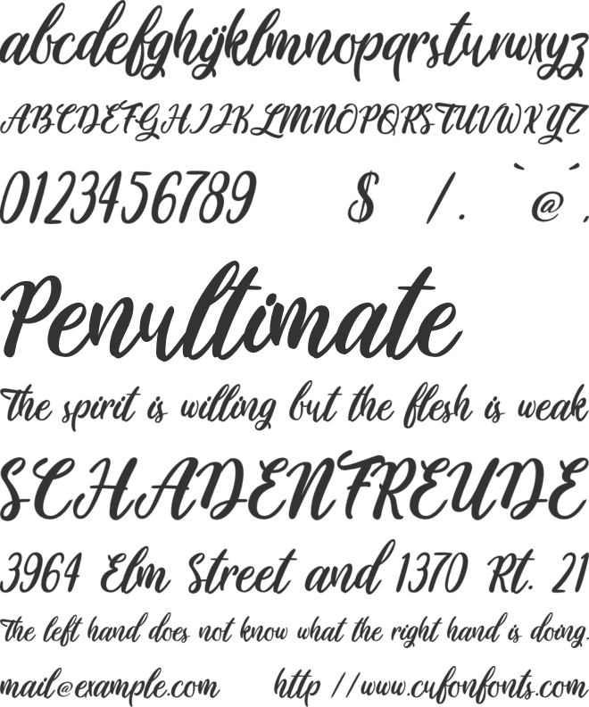 Sawasdee font preview