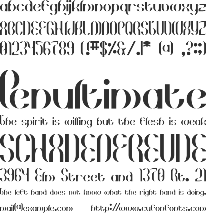Gehenna font preview