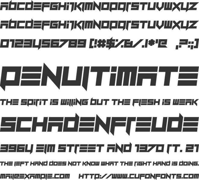 Dillydallier font preview