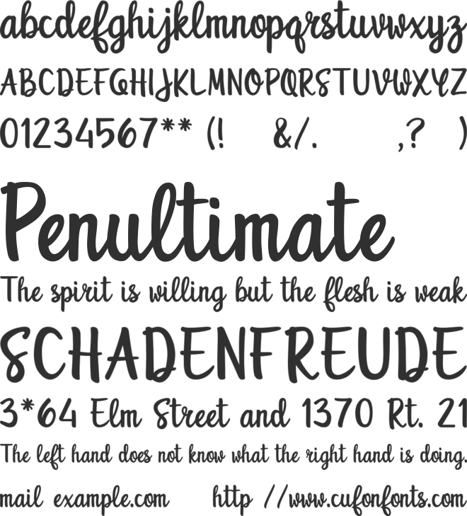 Unquestionify font preview