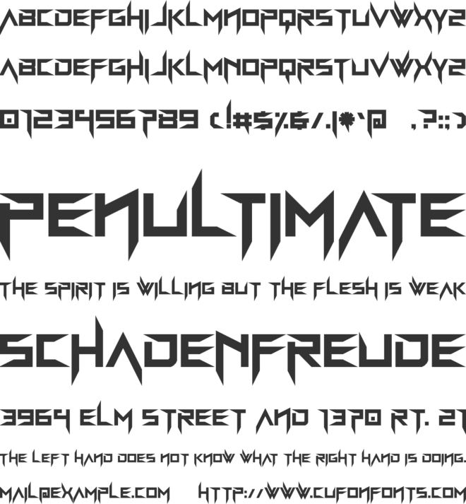 BravAda Arma font preview