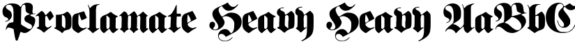 Proclamate Heavy Heavy font
