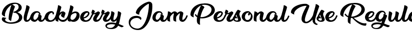 Blackberry Jam Personal Use Regular font