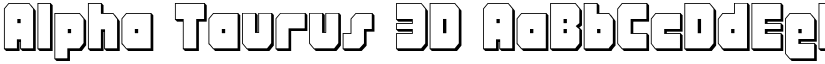 Alpha Taurus 3D font