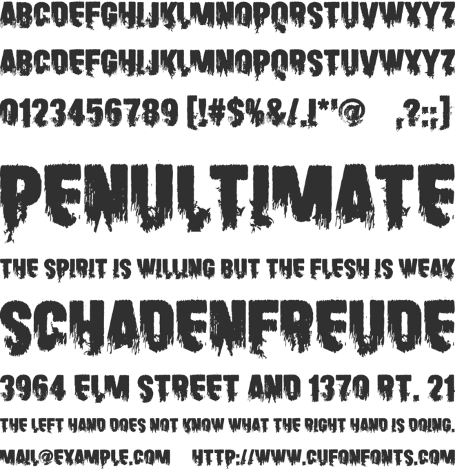 Scare Arms font preview