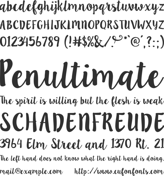 LillyBelle font preview