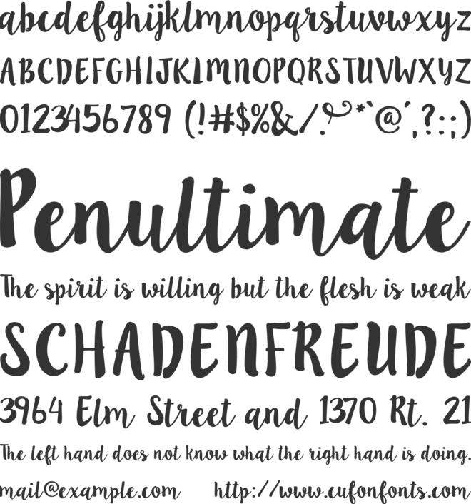 LillyBelle font preview