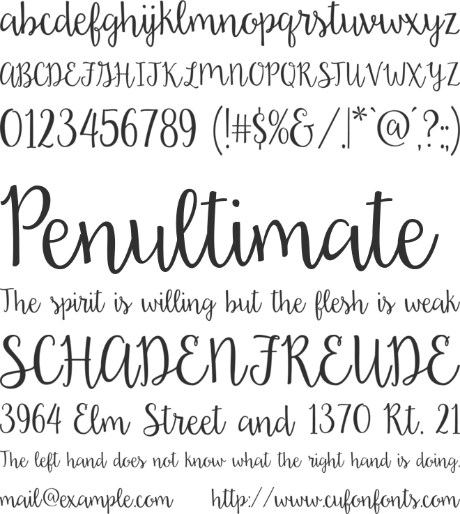Daydreamer font preview