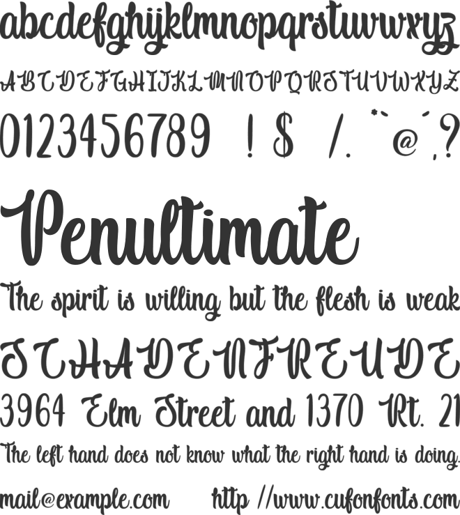 Indigo Daisy font preview