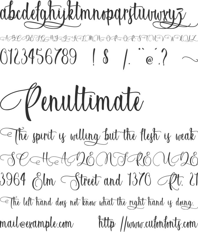 Lonely Basket font preview