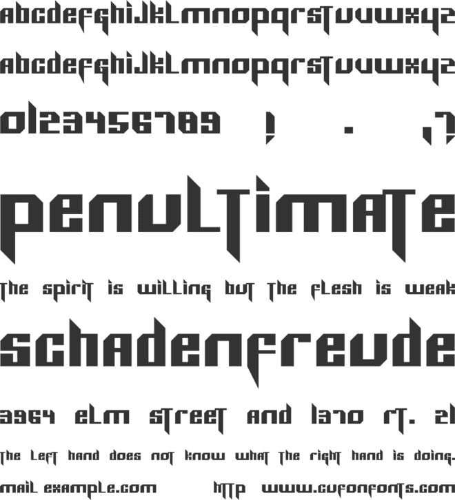 GSL (Global StarCraft League) font preview