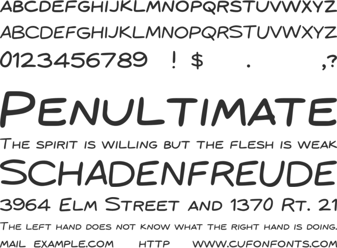 Baneberry font preview