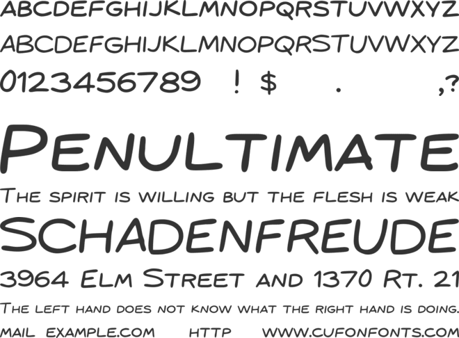 Baneberry font preview