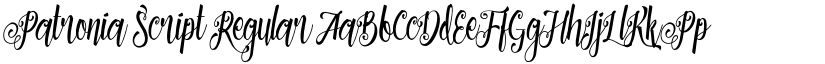 Patronia Script Regular font