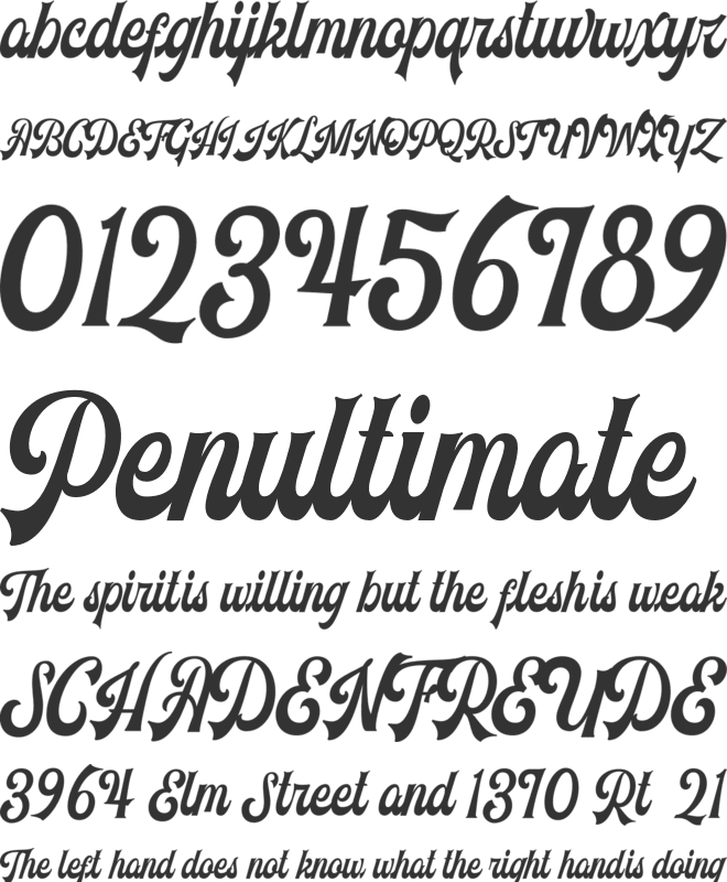 Voltury font preview