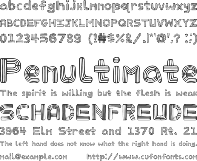 Jammycreamer font preview