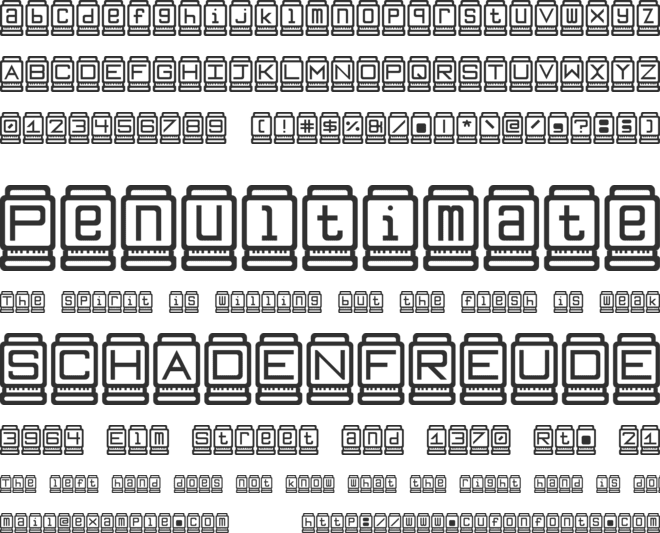 Nixies font preview