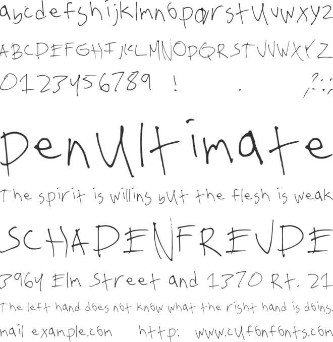 Dada font preview